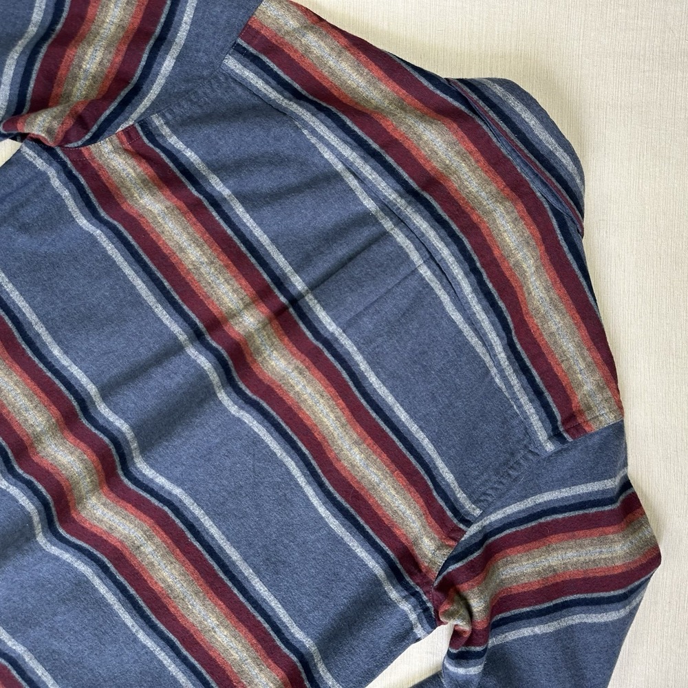 LL Bean Shirt Chamois Southwest Stripe Blanket Button Traditional Fit Men M Mult - Picture 9 of 9